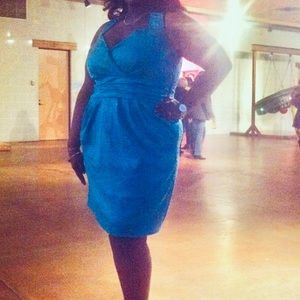 Ashley Stewart teal dress